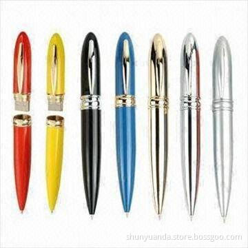 Pen USB Drives with 4 to 64GB Capacity, USB 2.0, Supports Plug-and-Play Function